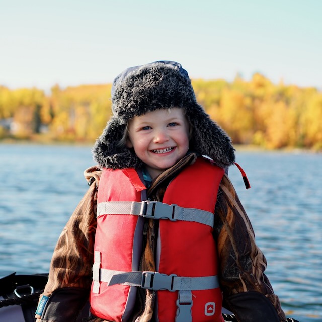 Harry on the boat